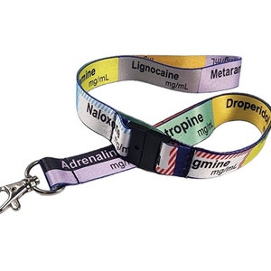 2 Pack Anaesthetic Lanyards Medical Drug Labels Critical Care image 1