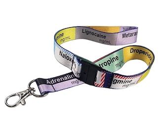 2 Pack Anaesthetic Lanyards Medical Drug Labels Critical Care