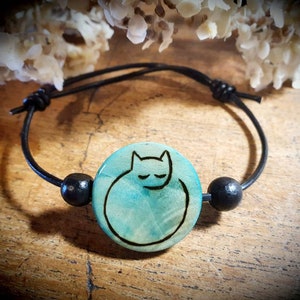 Cat Bracelet, Wood burned and Personalized Bracelet. Purrfect  Gift for Cat Lovers, Cat Lady Present/ Cat Mom Gift. Cat Lovers Jewelry.
