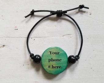 Handmade Child Safety Phone Number Bracelet: Personalized Kids ID