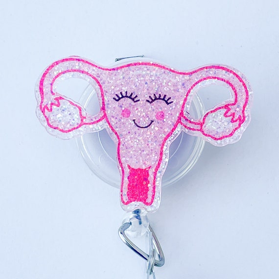 Glitter Uterus Badge Reel Ultrasound Badge Reel OB/GYN Badge Reel