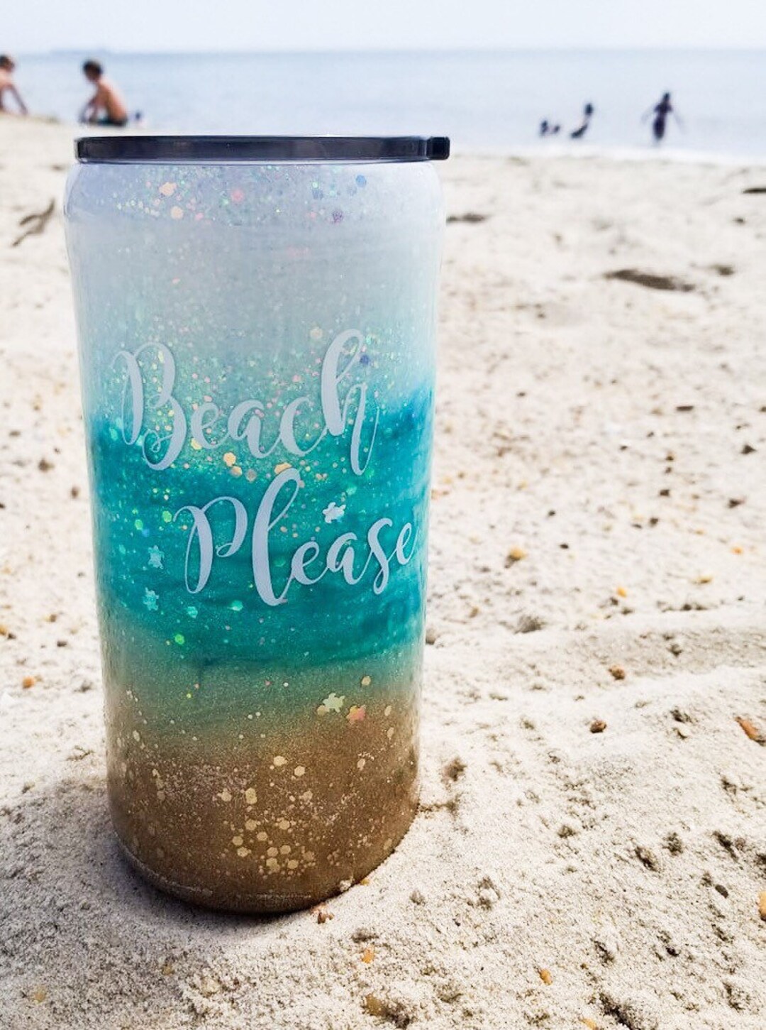 Salty Beach Glitter Tumbler  Beach Tumblers – Wicked Whiskey Designs