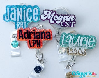 Personalized Name Badge - Custom Badge Reel - Custom Name Badge