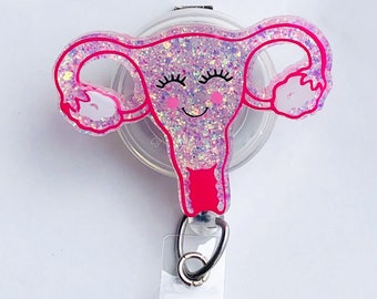 Glitter Uterus Badge Reel Ultrasound Badge Reel OB/GYN - Etsy