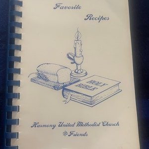 Our Favorite Recipes Harmony United Methodist Church Preston Maryland Vintage Cookbook