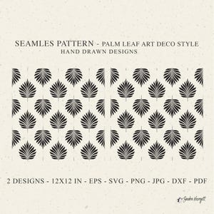 Tropisches Palmen Blatt Musterdesign SVG Dxf Png Botanische Cricut Hintergrund Plotterdatei Tapete Clipart Dekorative Vinyl Laser Cut Datei