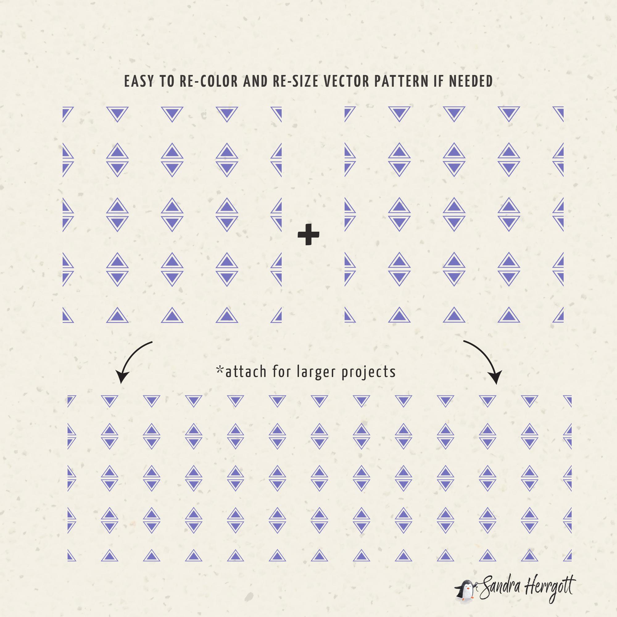 Triangle Seamless Pattern Svg Dfx Eps Jpg Png Geometric Cricut ...