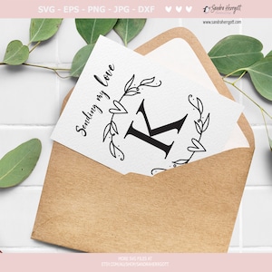 WREATH LETTERS SVG - Laurel Wreath Svg, Wedding Wreath Svg, Wreath Alphabet Svg, Cricut Wreath Svg, Monogram Alphabet, Initial Monogram Svg image 8