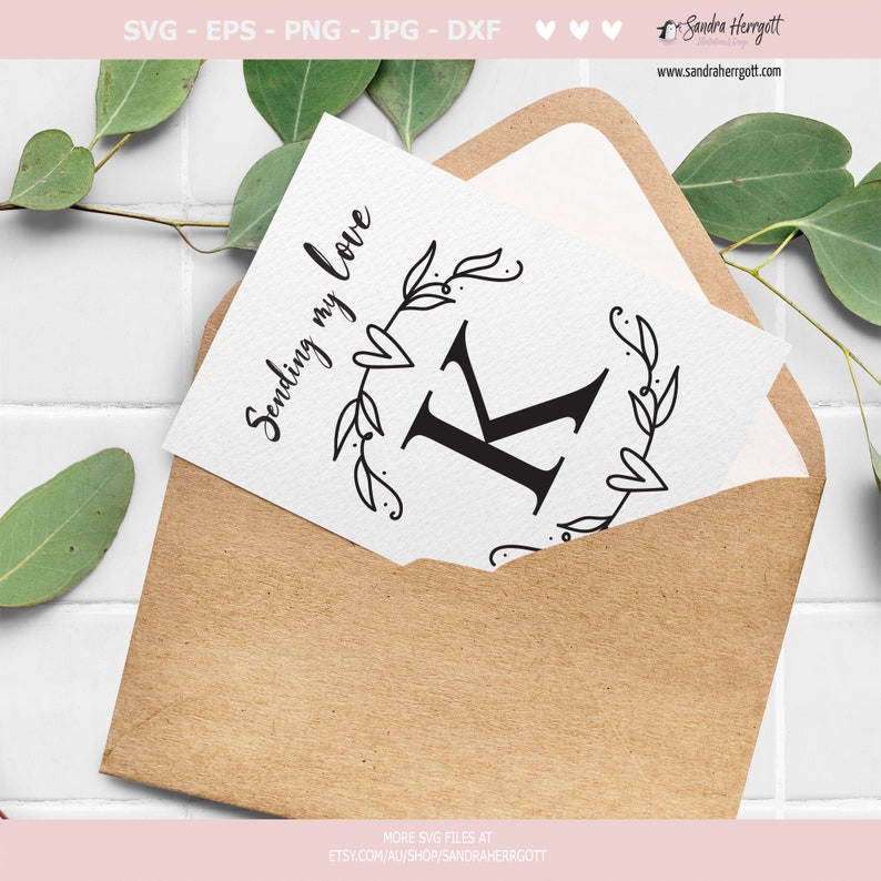 WREATH LETTERS SVG - Laurel Wreath Svg, Wedding Wreath Svg, Wreath Alphabet Svg, Cricut Wreath Svg, Monogram Alphabet, Initial Monogram Svg image 8