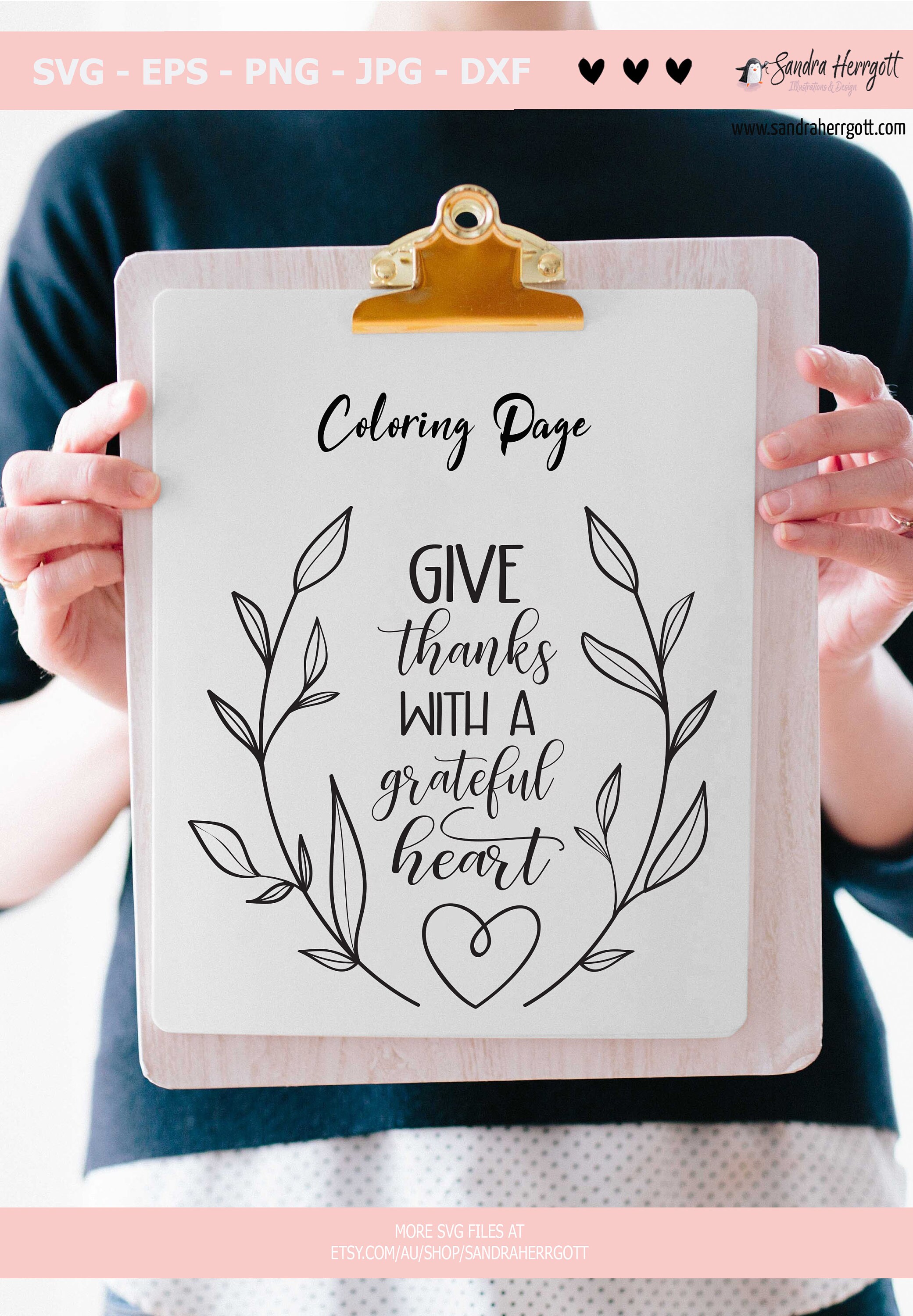Give Thanks With A Grateful Heart Svg Give Thanks With A - Etsy Australia