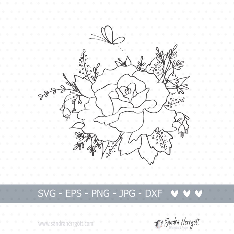 Free Free Butterfly Rose Svg 294 SVG PNG EPS DXF File