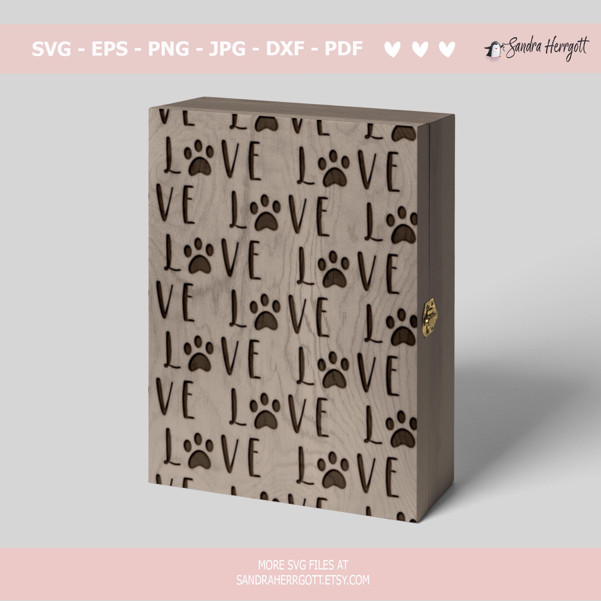 Dog Lover Seamless Pattern Svg Dxf Png Eps Pdf Jpg Background Plotter ...