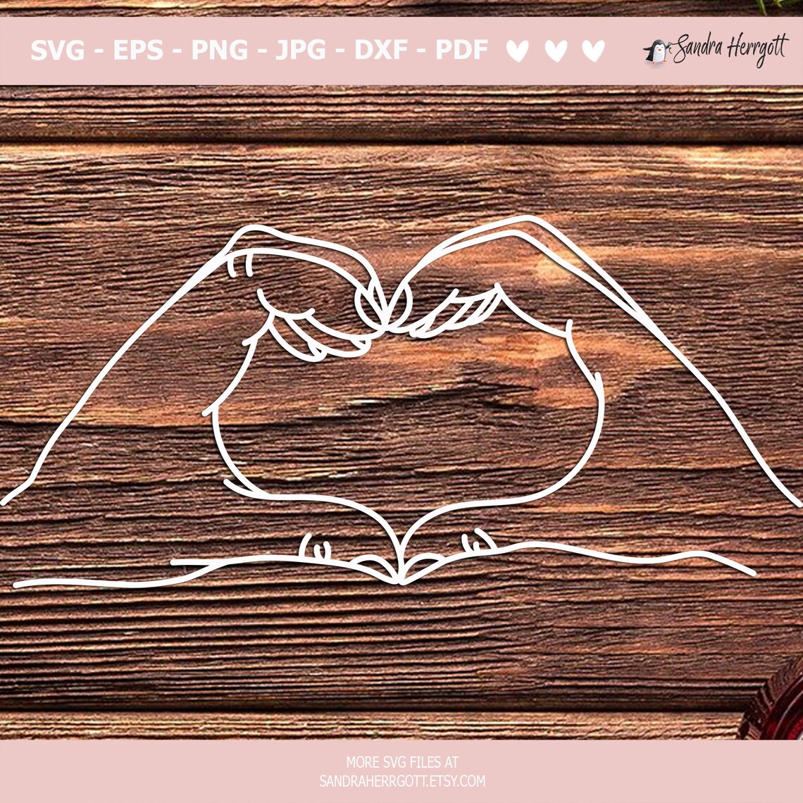 Parent and Child & Heart Hands Plotter File Svg Dxf Png Pdf Jpg Mum Dad ...