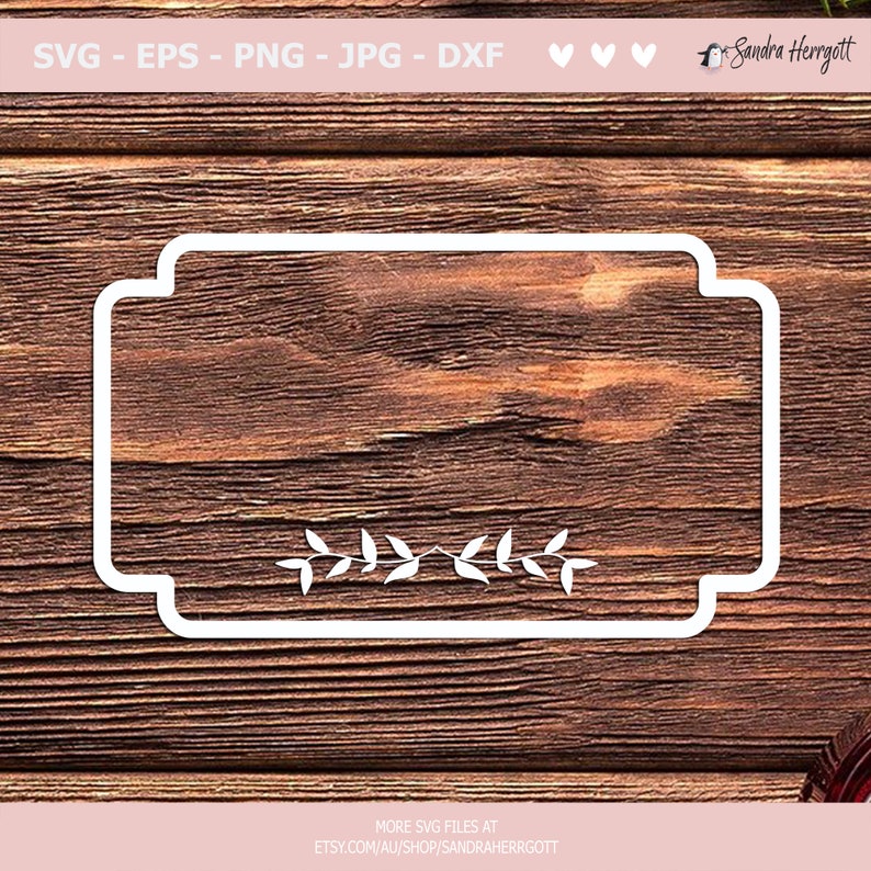 Botanical Label Template Plotter File Svg Dxf Png Eps Jpg - Etsy