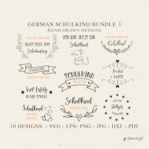 Deutsch Schulkind Plotterdatei Schuleinführung Cricut Schuleinführung Cricut Süße Maus Silhouette Floral Clipart Bundle Banner Vinyl Cut Datei