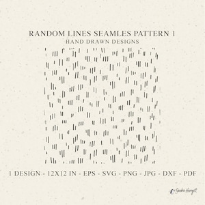 Random Gras Line Seamless Pattern Svg Dcx Png Jpg Pdf Cricut Background Plotter File Wallpaper Clipart Vinyl Cut File Silhouette DIY Decal
