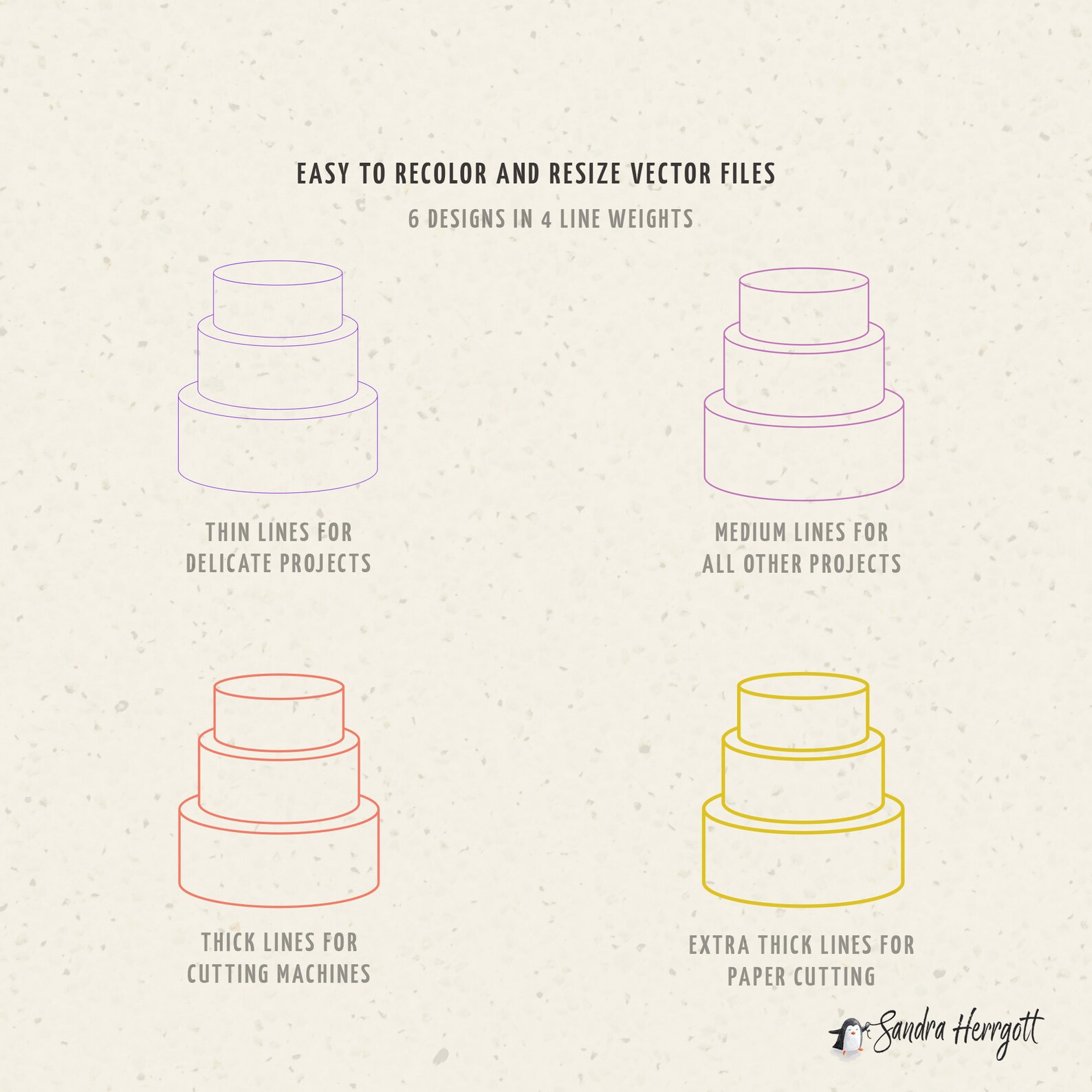 Pattern Plotter Layer Layered Cake Plotter File Svg Dxf Png Jpg Eps Pdf 2 3 4 5 6 Tier ...