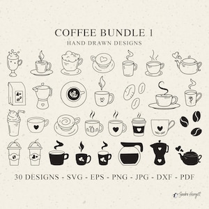 File plotter per tazze da caffè Svg Dxf Png Jpg Pdf Amante delle tazze Cricut Silhouette Pentola italiana Clipart Vinile File tagliato al laser Fai da te Crema Vapore Tè in grani
