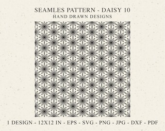 Abstract Blossom Seamless Pattern Svg Dxf Png Jpg Flower Cricut Background Plotter File Floral Wallpaper Clipart Vinyl Cut File Silhouette