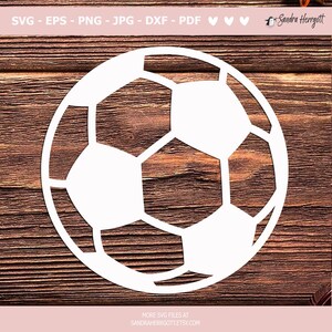 Soccer Ball Plotter File Svg Dxf Png Jpg Eps Sport Cricut Split ...