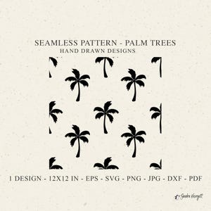 Tropische Palme Musterdesign Dxf Png Botanische Cricut Hintergrund Plotter Laser Cut Datei Tapete Clipart Dekorative Silhouette