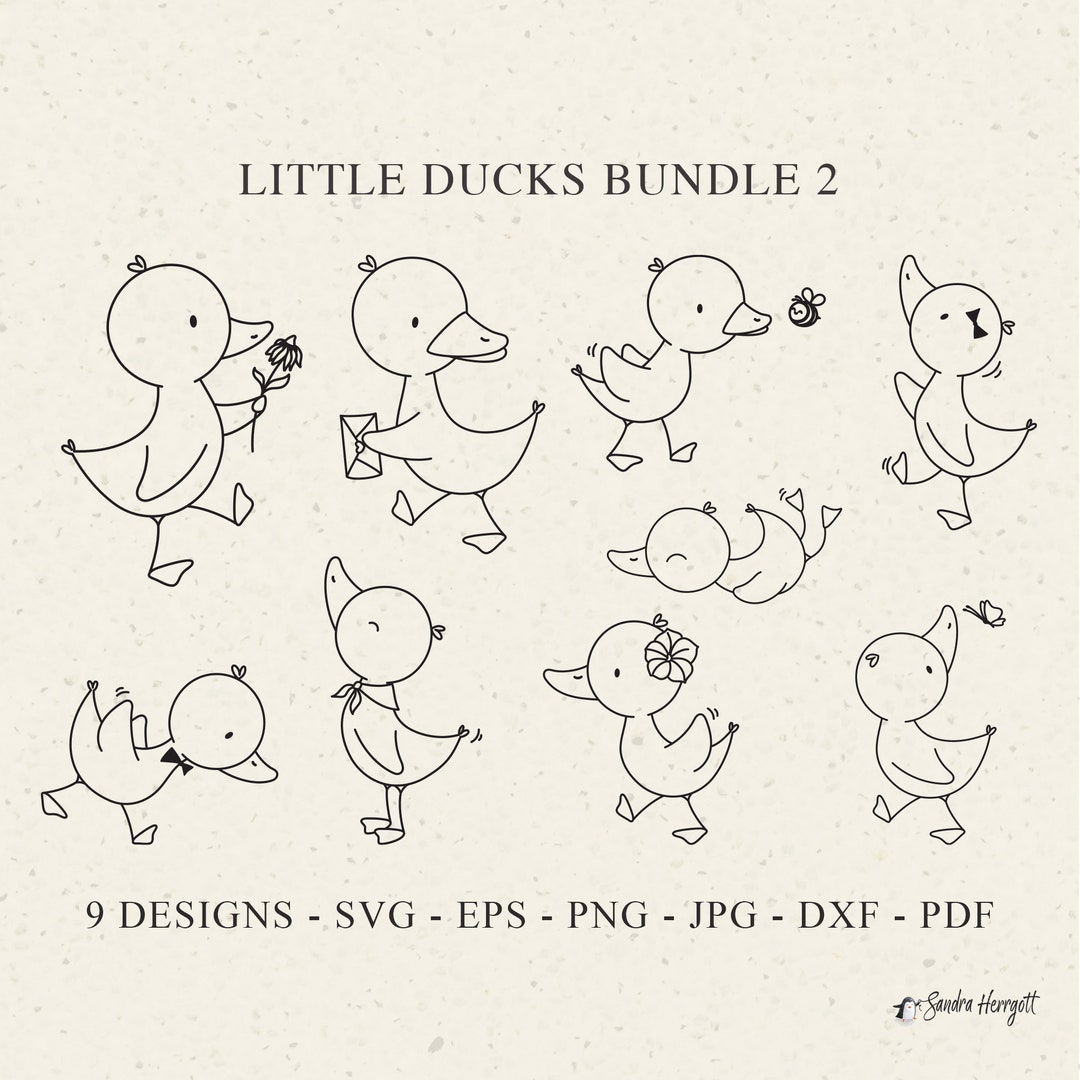 Baby Duck Plotter File Svg Dxf Png Jpg Pdf Bird Cricut Animal ...