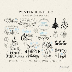 Winter Plotterdateien SVG DXF PNG Stern Geschenk Kranz Cricut Bruder Leinwand Silhouette Download Plotter Bundle Plotterdatei Weihnachtsbaum
