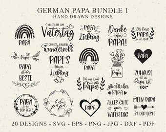 Deutscher Papa Plotter FileSvg Dxf Png Pdf Jpg Eps Ich Mag Dich Cricut Liebling Silhouette Alles Liebe Zum Vatertag Papa ist der Beste Danke