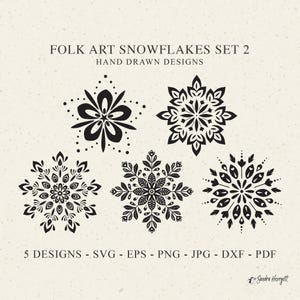Volkskunst sneeuwvlokken plotter bestand Svg Dxf Png Pdf Jpg Celestial Cricut silhouet Vinyl Lasergesneden bestand kerst Clipart DIY Stencil sjabloon