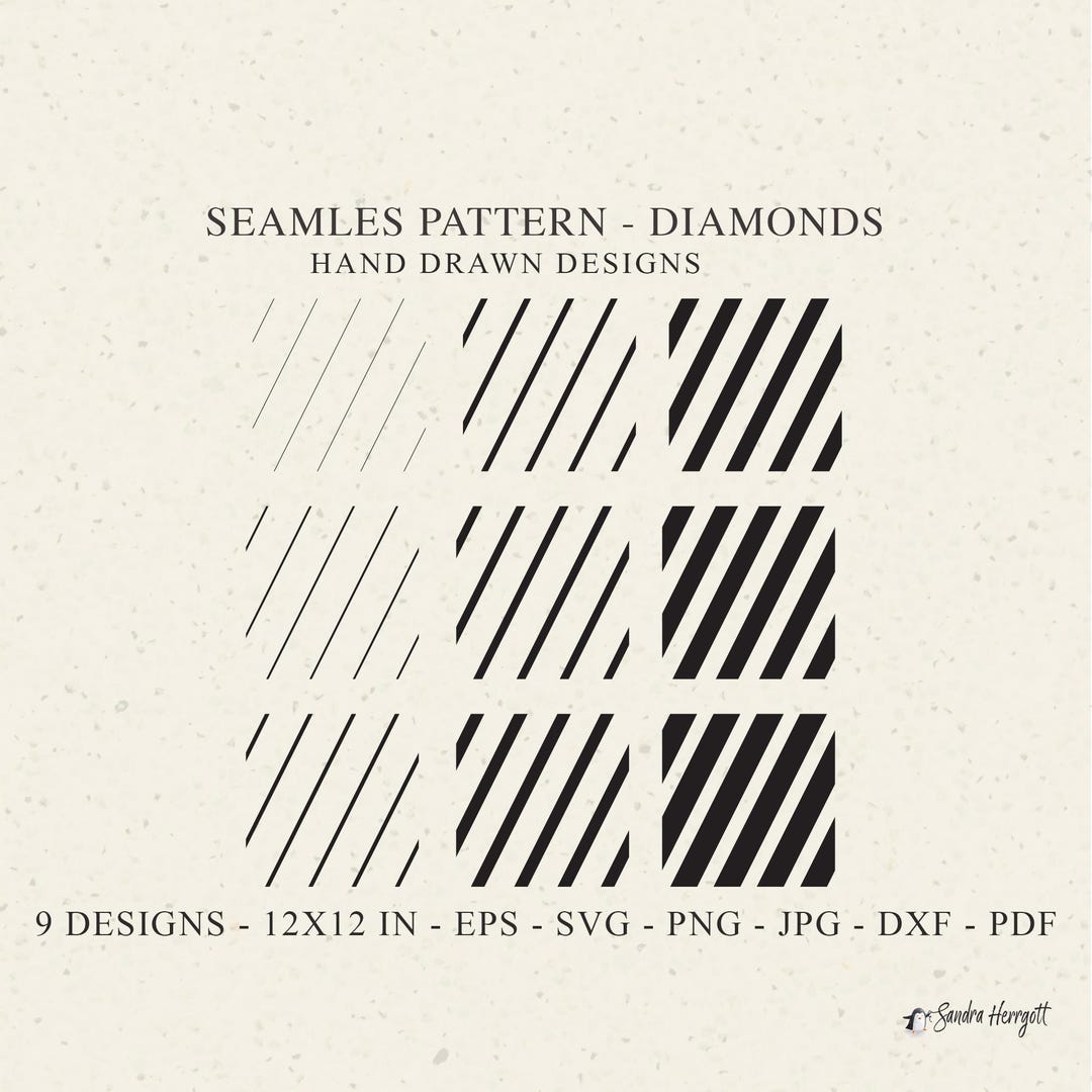 Diagonal Stripes Seamless Pattern Svg Dxf Png Eps Jpg Cricut Background ...