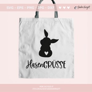 German Ostern Plotter File SVG DXF PNG Spring Bunny Heart Botanical Egg Cricut Silhouette Download Plotting Bundle Tags Name Split Clipart image 7