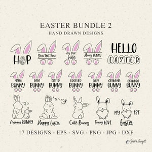 Osterhase Plotterdatei SVG DXF Hallo Name Split Frühling Kaninchen Cricut Plotten Bundle Mama Papa Schwester Bruder Baby Oma Opa Liebe
