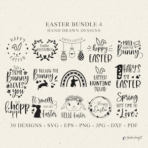 Plotterdatei Ostern Clipart Dxf Png Eps Jpg Pdf Frühling Hase Cricut Kaninchen Ohr Ei Silhouette Vinyl Laser Cut Datei Regenbogen Clipart Frühlingskranz