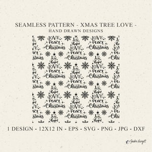Kerstboom sneeuwvlok naadloze patroon Svg Dxf Png Eps Jpg Winter Cricut achtergrond plotter bestand Wallpaper Vinyl gesneden bestand DIY stencil