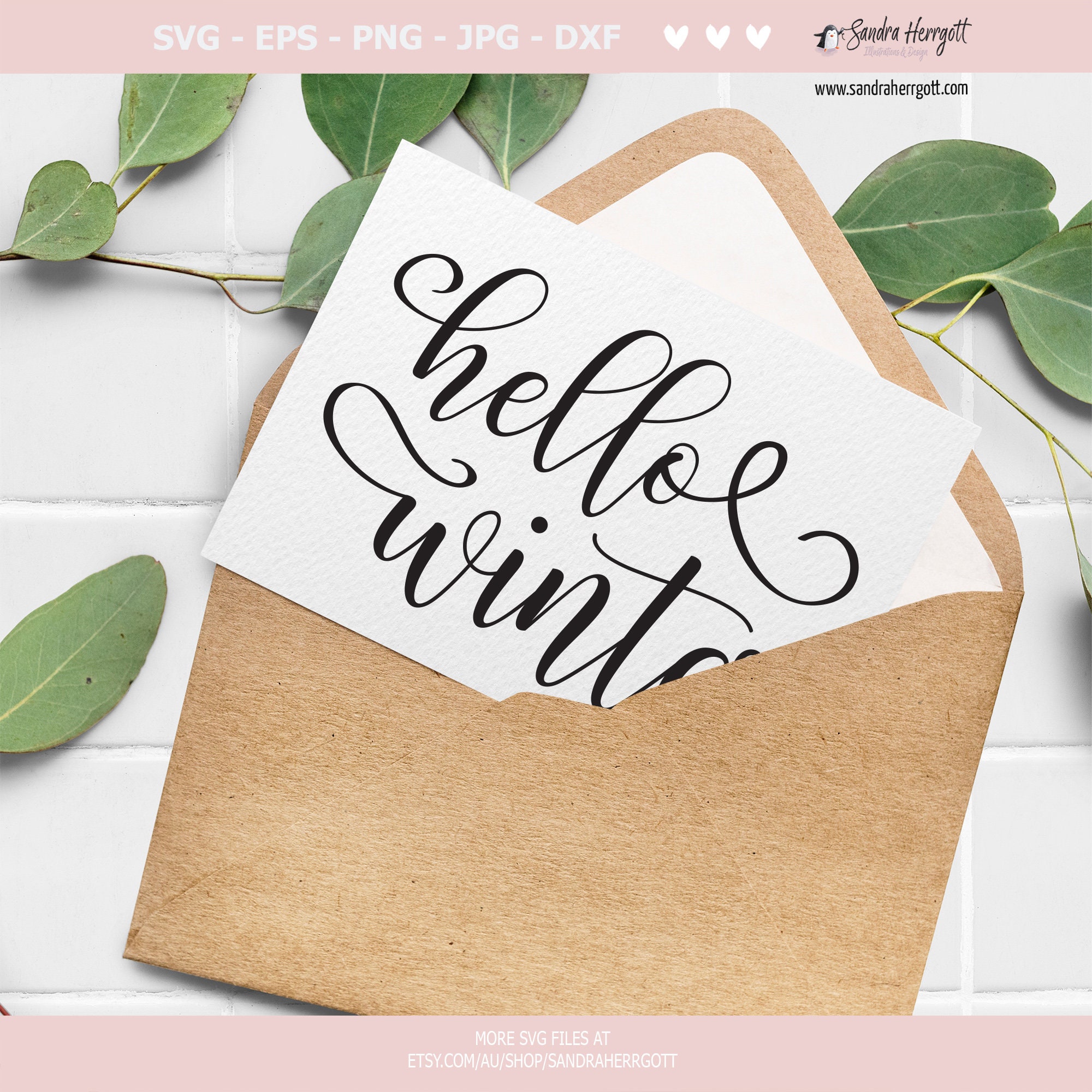 Hello Winter Svg Hello Winter Cut File Hello Winter Icon - Etsy