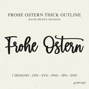 Deutsch Frohe Ostern Plotterdatei SVG DXF PNG Bruder Leinwand Cricut Silhouette Download Laser Cut Datei Handlettering Clipart Vinyl Schneiden