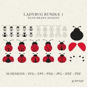 Traceur de couches mignon coccinelle découpé au laser fichier Svg Dxf Eps Png Jpg Pdf insecte Cricut Silhouette animale coccinelle Clipart bricolage modèle de pochoir