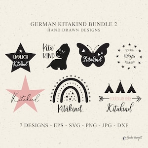 Deutsch Kitakind PlotterdateiSvg Dxf Png Eps Jpg Wunderlich Baby Tier Cricut Stern Silhouette Niedlicher Dino Clipart Regenbogen Vinyl Schnitt Datei Symbol