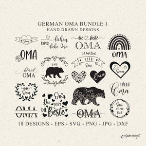 Oma Plotterdatei SVG DXF Liebe Omi Cricut Kranz Split Monogramm Herz Regenbogen Silhouette Hallo Ich Mag Dich Clipart Die Beste Png Jpg