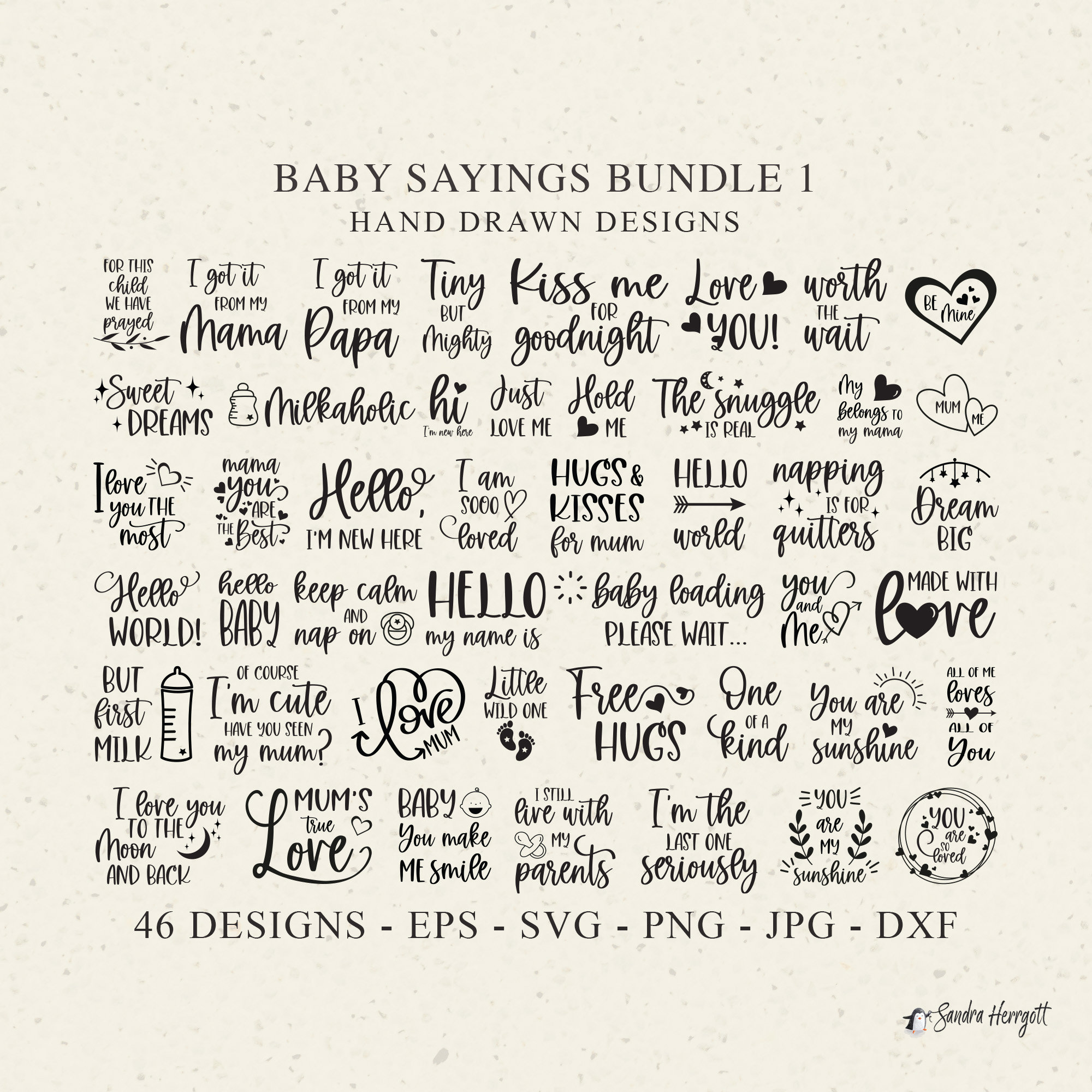 Baby gezegden plotter bestand Svg Dxf Png Eps Jpg Baby Shower Cricut jongen silhouet meisje Vinyl gesneden bestand schattig sjabloon zinnen clipart bundel