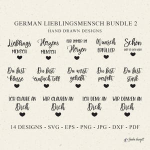Duitse favoriete persoon Svg Dxf Png Pdf Jpg From my Heart Cricut Je bent geliefd silhouet je bent Clipart Vinyl Lasergesneden bestand Kaars Tattoo