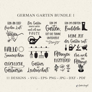 GERMAN Garden Plotter File Svg Dxf Png Jpg Pdf Flower Cricut Florals Plant Silhouette Botanical Clipart Vinyl Laser Cut File Tools Boot