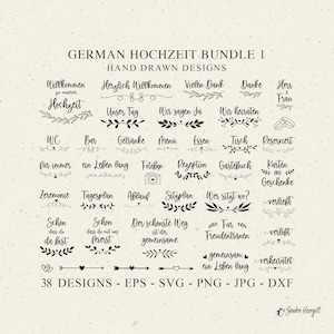 German Wedding Signs Plotter File Svg Dxf Png Cute Marriage Cricut Bride Verliebt Verlobt Verheiratet Silhouette Mr & Mrs Vinyl Cut File