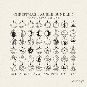 Weihnachtskugel Plotterdatei Plotterdatei Dxf Png Jpg Botanische Schleife Cricut Hirsch Stechpalme Baum Mond Stern Engel Bär Haus Kranz Laser Cut Vorlage