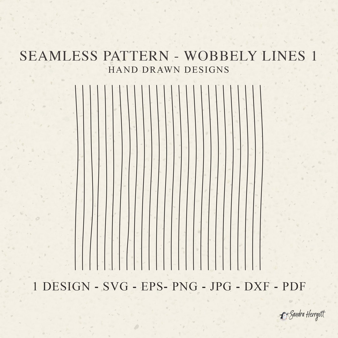 Whacky Line Patterns Wobbly Lines Seamless Pattern Svg Dxf Png Pdf Cricut Background Plotter ...