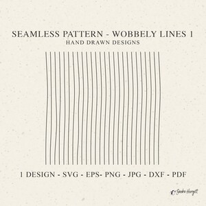 Wobbly Lines Seamless Pattern Svg Dxf Png Pdf Cricut Sfondo Plotter File Wallpaper Clipart Vinile File Tagliato Silhouette Fai da Te Decalcomania Striscia