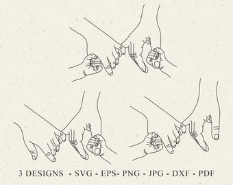 Baby hand in hand plotter bestand SVG DXF PNG bovenliggende Cricut papa liefde silhouet download kind clipart familie vinyl gesneden bestand moeder monogram