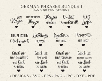 German Phrases Plotter File Svg Dxf Png Jpg Pdf Eps With Love Cricut Silhouette Favourite Person Clipart Vinyl Laser Cut File All the Best