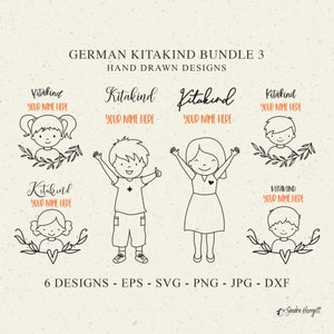 Kitakind Plotterdatei Plotterdatei Din A6, Dxf, Png, Eps, Jpg, Schnitt, Mädchen, Cricut, Kinder, Silhouette, Vinyl, Designelemente, Fenster Aufkleber