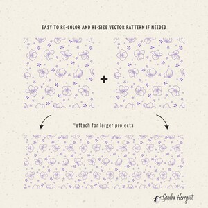 Hydrangea Flower Seamless Pattern Svg Dxf Png Pdf Jpg Botanical Cricut ...